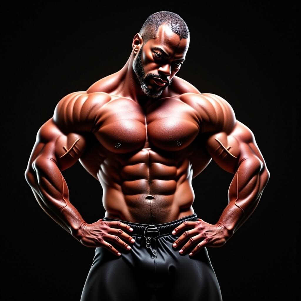 Personalized AI art - fitness portrait from LoRA model